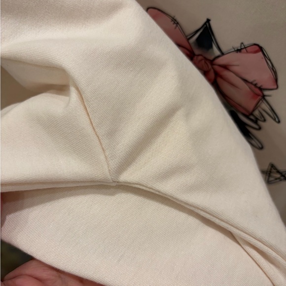 Cream Holiday Sweatshirt with Christmas Tree Design - Picture 11 of 12